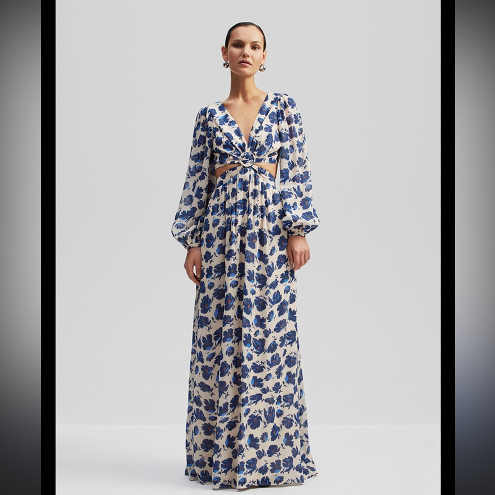 By Malina Blue Floral Maxi Dress